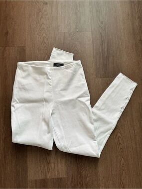 Lysse White Jean Leggings with Side Detail